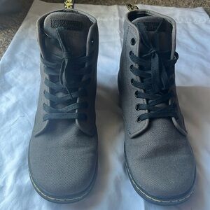 Dark Grey Dr. Marten Canvas Boots